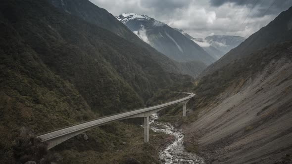 Arthurs Pass bridge timelapse