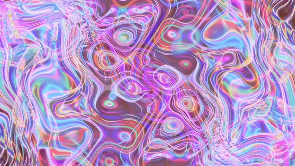 Amazing Background Holographic Pastel Line Liquid Animation