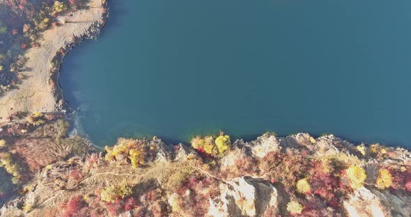 It a Quarry Pond Caused By the Mining of Stone with Its Clear Turquoise Water