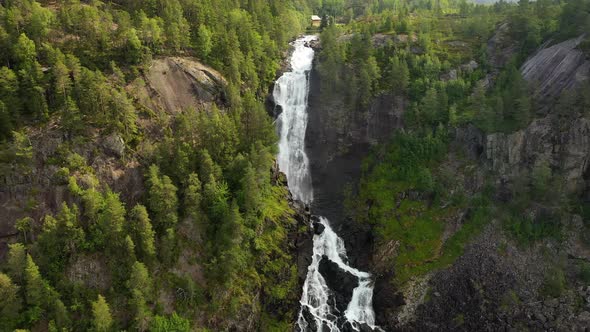 Latefossen Is One of the Most Visited Waterfalls in Norway