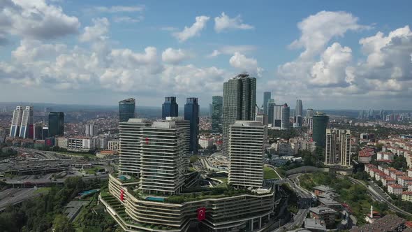 City And Skyscrapers Aerial View