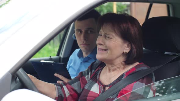 Woman Fails Driving Test and Cries