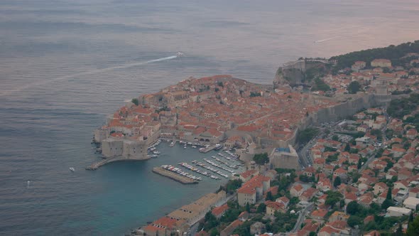 Aerial View Dubrovnik Old Town