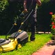 Man Cutting Grass In The Garden - VideoHive Item for Sale