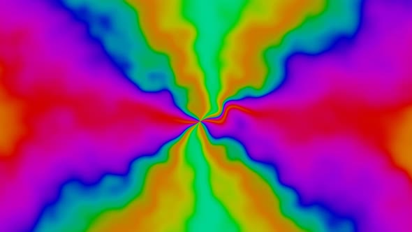 VJ Loop Rotation of multi-colored wavy rays