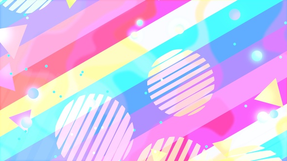 Rainbow Shapes Background