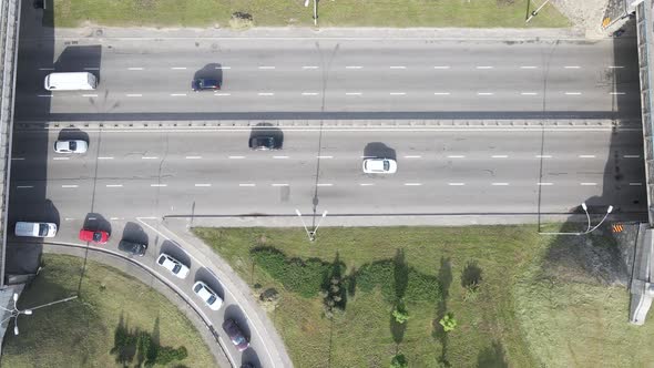 Kyiv. Ukraine: Road Junction. Aerial View