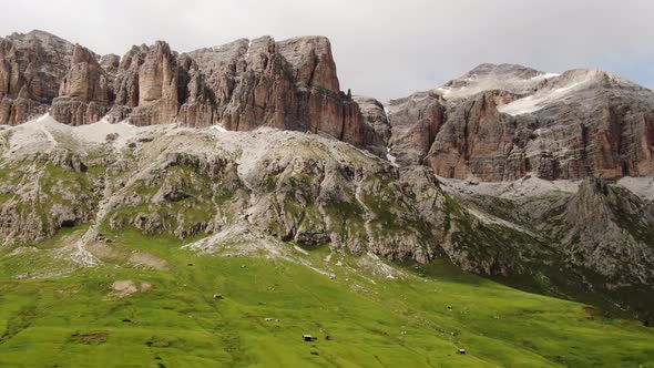 The Dolomites Mountains at Gardena Pass Italy