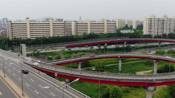 Seongsu Bridge Roundabout Traffic