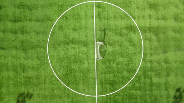 Overhead Aerial View of Soccer Field