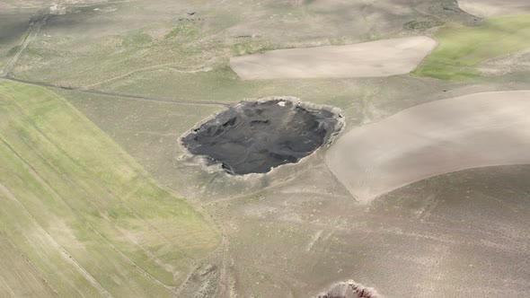 Coil mine hole from air