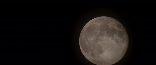 Moon footage shot with telephoto lens