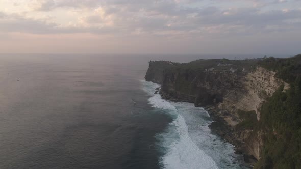 Rocks and Sea Bali. Aerial View.