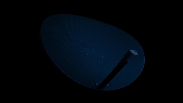 Satellite Dish Turning At Night