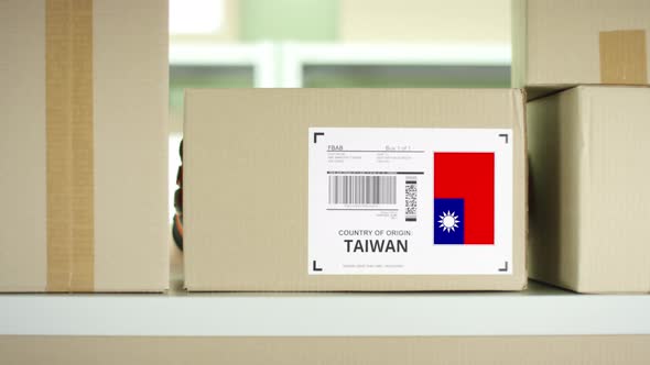 Parcel From Taiwan in a Postal Service Storage