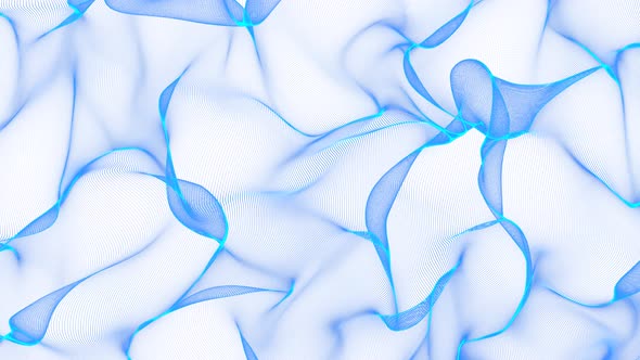 Blue Color Wave Motion Animated On White Background