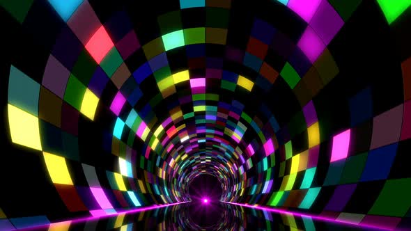 Colorful Neon Tunnel