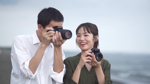 couple taking pictures