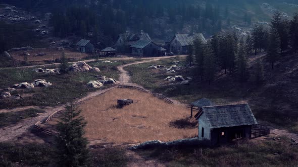 Famous Mountain Village Located Next to Mountain of Austrian Alps