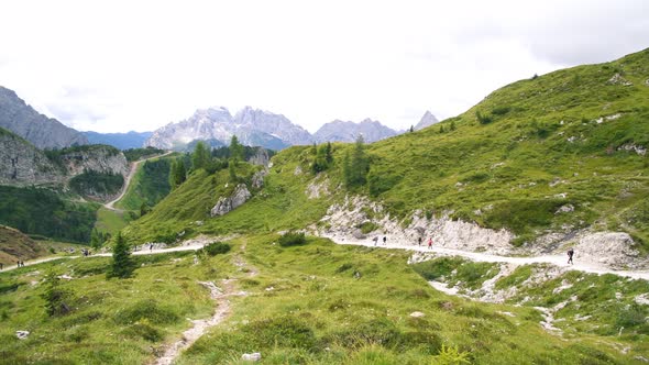 Trail to Olbe Lakes Italian Alps Scenario