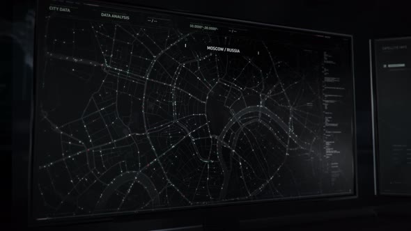 Surveillance Computer Collects Satellite Data To Track Position Of Vehicles alt