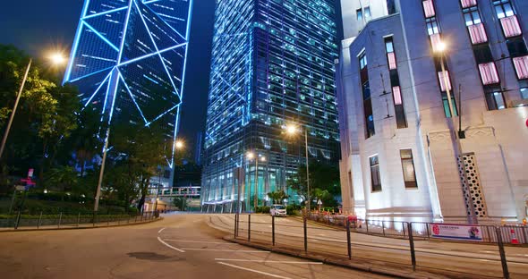 Hong Kong traffic at night