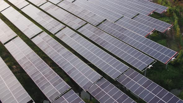 Solar power station in montain