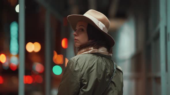 Attractive girl in a hat