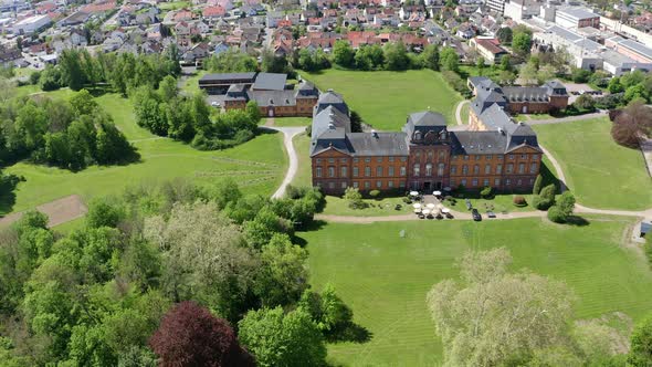 Drone flight along castle Lowenstein