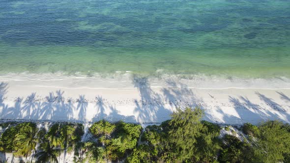 Empty Beach on Zanzibar Island Tanzania Slow Motion