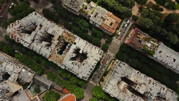 Cityscape of Paris From a Bird's Eye View