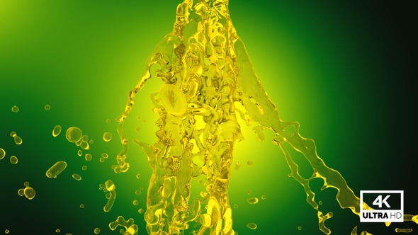 Olive Oil Splash And Pouring