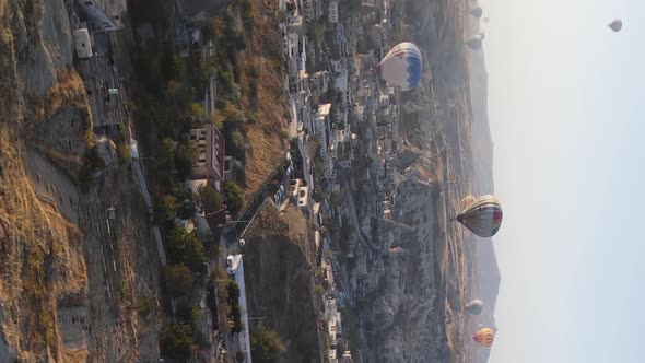 Vertical Video  Balloons in Cappadocia Turkey