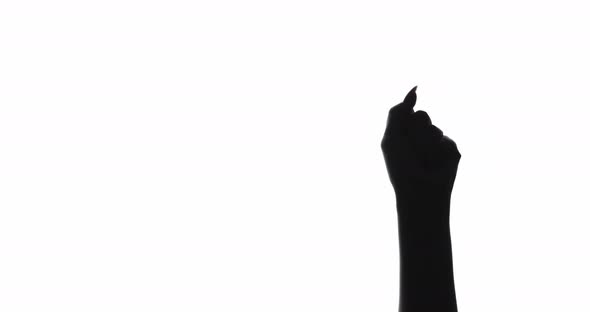 Hand Silhouette Female Protest Dark Raised Up Fist