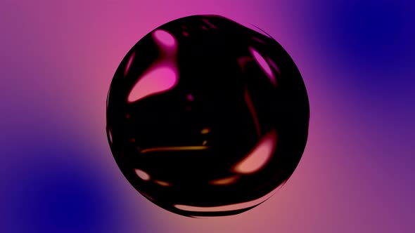 Abstract Sphere Dark Colorful Liquid Splash Background