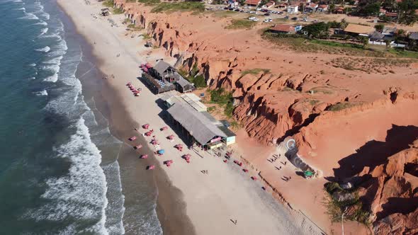 Northeast Brazil. Canoa Quebrada Beach at Ceara state.