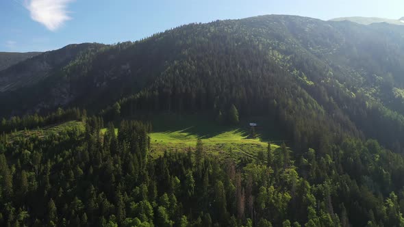 Mountains and hills on a summer day