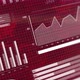 3D Animation of graphs on red background with stock market ticker. - VideoHive Item for Sale