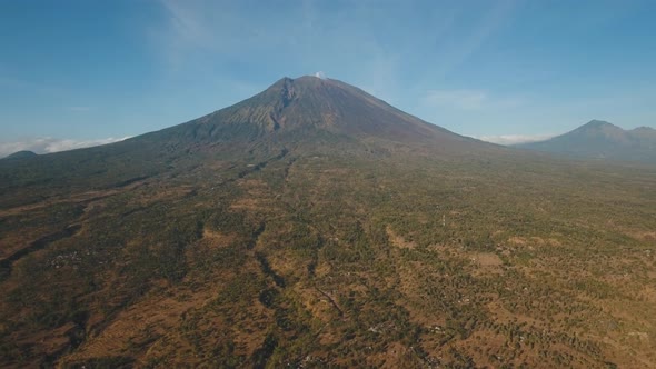 Active Volcano Gunung Agung in Bali Indonesia