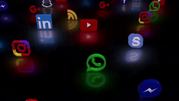 Social Networks Icons 01 4k 