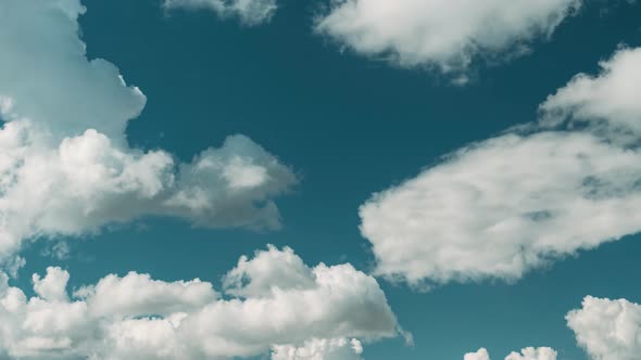 Fluffy Clouds Cloud Sky Blue Moving In Blue Cloudy Sky With Fluffy Clouds