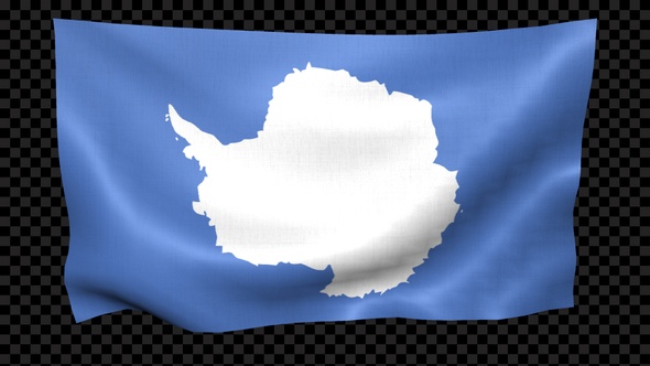 Antarctica Flag Waving Looped