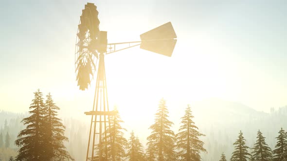 Typical Old Windmill Turbine alt