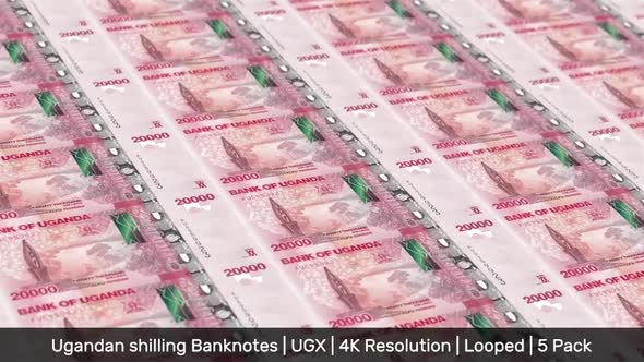 Uganda Banknotes Money / Ugandan shilling / Currency USh / UGX / 5 Pack - 4K