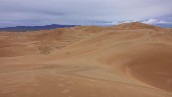 Panorama View of Sand Dunes in Gobi Desert