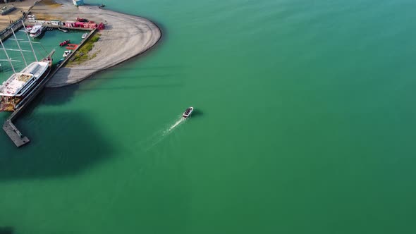 Motorboat By The Harbor