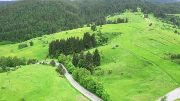 Green Fields Aerial View