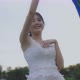 Asian Lesbian Girl Raising LGBT Rainbow Flag In The Park. - VideoHive Item for Sale