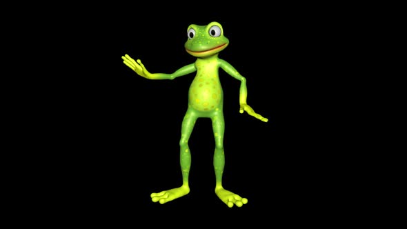 Frog Dancing Happy Looped Alpha Channel