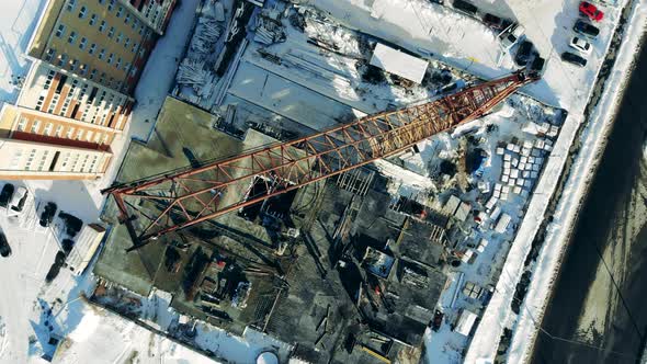 Project Site of a City Residential Building in a Top View alt